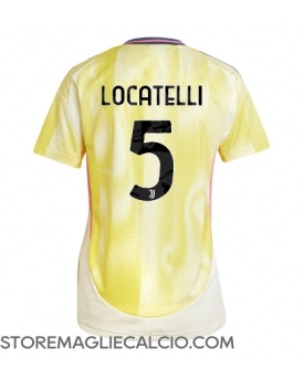 Juventus Manuel Locatelli #5 Maglia Gara Trasferta Repliche 2024-25 Donna
